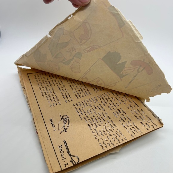 Mccall Vintage 1940's Pattern #1515 Mr.& Mrs. BBQ Aprons Hat Mitts HTF RARE - Picture 6 of 10